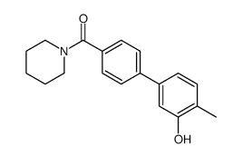 [4-(3-hydroxy-4-methylphenyl)phenyl]-piperidin-1-ylmethanone Structure