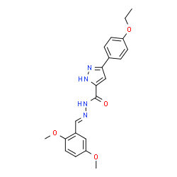 N'-[(E)-(2,5-dimethoxyphenyl)methylidene]-3-(4-ethoxyphenyl)-1H-pyrazole-5-carbohydrazide结构式