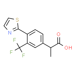α-Methyl-4-(2-thiazolyl)-3-(trifluoromethyl)benzeneacetic acid structure