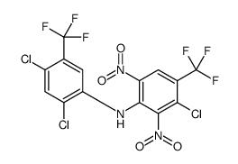 3-chloro-N-[2,4-dichloro-5-(trifluoromethyl)phenyl]-2,6-dinitro-4-(trifluoromethyl)aniline结构式