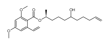 (1S)-5-hydroxy-1-methyl-9-decenyl 2,4-dimethoxy-6-vinylbenzoate Structure