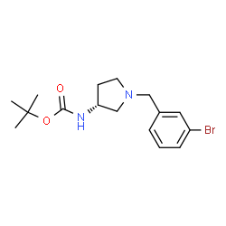 (R)-tert-Butyl 1-(3-bromobenzyl)pyrrolidin-3-ylcarbamate Structure