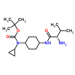 2-Methyl-2-propanyl cyclopropyl[4-(L-valylamino)cyclohexyl]carbamate Structure