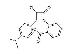 2-[3-chloro-2-[4-(dimethylamino)phenyl]-4-oxoazetidin-1-yl]benzoic acid结构式