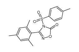 3-(2,4,6-trimethylphenyl)-4-(4-tolylsulfonyl)-Δ2-1,2,4-oxadiazolin-5-one Structure