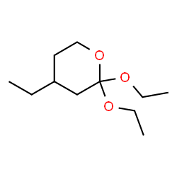 2H-Pyran,2,2-diethoxy-4-ethyltetrahydro-(9CI) Structure
