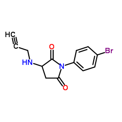 1-(4-Bromophenyl)-3-(2-propyn-1-ylamino)-2,5-pyrrolidinedione结构式
