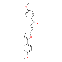 (E)-1-(4-methoxyphenyl)-3-(5-(4-methoxyphenyl)furan-2-yl)prop-2-en-1-one structure