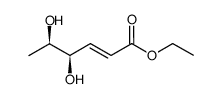(4R,5R,E)-ethyl 4,5-dihydroxyhex-2-enoate结构式