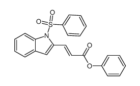 phenyl 3-(1-(phenylsulfonyl)-1H-indol-2-yl)acrylate Structure