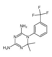 6,6-dimethyl-1-(3-trifluoromethyl-phenyl)-1,6-dihydro-[1,3,5]triazine-2,4-diamine Structure