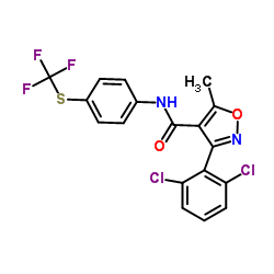 3-(2,6-Dichlorophenyl)-5-methyl-N-{4-[(trifluoromethyl)sulfanyl]phenyl}-1,2-oxazole-4-carboxamide Structure