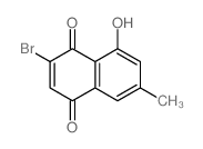 1,4-Naphthalenedione,2-bromo-8-hydroxy-6-methyl- Structure