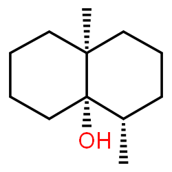 (4alpha,4aalpha,8aalpha)-octahydro-4,8a-dimethyl-4a(2H)-naphthol structure