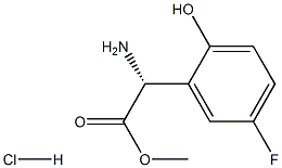METHYL (2R)-2-AMINO-2-(5-FLUORO-2-HYDROXYPHENYL)ACETATE HCL结构式
