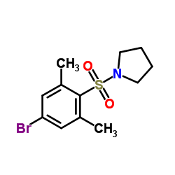 1-[(4-Bromo-2,6-dimethylphenyl)sulfonyl]pyrrolidine结构式
