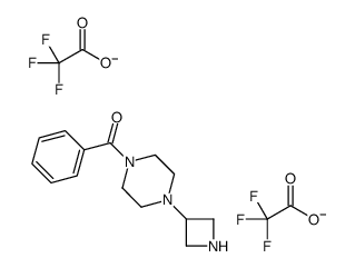 3-(4-BENZOYLPIPERAZIN-1-YL)AZETIDINE BIS(TRIFLUOROACETATE) Structure