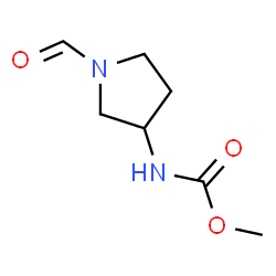 Carbamic acid,(1-formyl-3-pyrrolidinyl)-,methyl ester (9CI) Structure