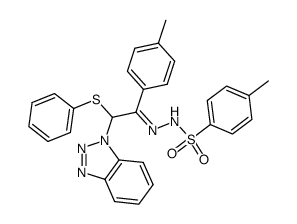 1-(benzotriazol-1-yl)-1-(phenylthio)-p-methylacetophenone p-tosylhydrazone结构式