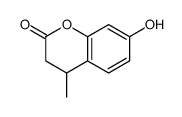 7-hydroxy-4-methyl-3,4-dihydrochromen-2-one结构式