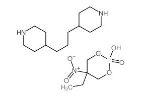 5-ethyl-2-hydroxy-5-nitro-1,3,2λ5-dioxaphosphinane 2-oxide,4-(3-piperidin-4-ylpropyl)piperidine结构式