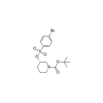 (S)-3-((((4-溴苯基)磺酰基)氧基)哌啶-1-甲酸叔丁酯结构式