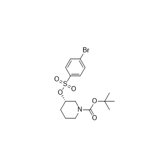 (S)-tert-butyl 3-(((4-bromophenyl)sulfonyl)oxy)piperidine-1-carboxylate structure