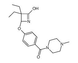 (4R)-3,3-Diethyl-4-{4-[(4-methyl-1-piperazinyl)carbonyl]phenoxy}- 2-azetidinone Structure