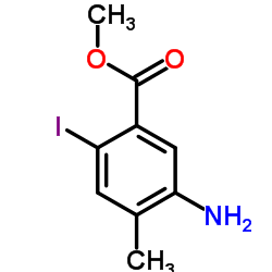 Methyl 5-amino-2-iodo-4-methylbenzoate结构式