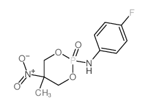 1,3,2-Dioxaphosphorinan-2-amine,N-(4-fluorophenyl)-5-methyl-5-nitro-, 2-oxide structure