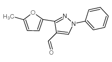 3-(5-甲基-呋喃-2-基)-1-苯基-1H-吡唑-4-甲醛结构式