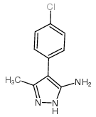 4-(4-CHLORO-PHENYL)-5-METHYL-2H-PYRAZOL-3-YLAMINE结构式