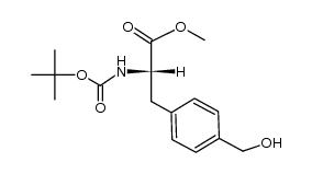 N-tert-butyloxycarbonyl-(p-hydroxymethyl)-L-phenylalanine methyl ester Structure