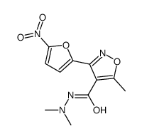 N',N',5-trimethyl-3-(5-nitrofuran-2-yl)-1,2-oxazole-4-carbohydrazide结构式