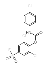 (2,6-dichloro-4-fluorosulfonylphenyl) N-(4-chlorophenyl)carbamate结构式