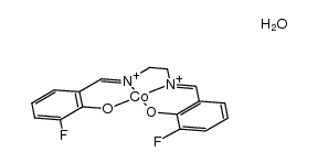 bis(3-fluoro-salicylidene)-ethylenediamine-cobalt(II)-monohydrate Structure
