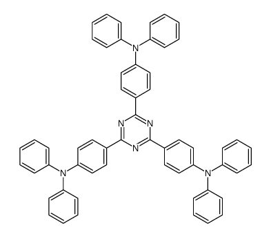 4-[4,6-bis[4-(N-phenylanilino)phenyl]-1,3,5-triazin-2-yl]-N,N-diphenylaniline Structure