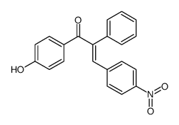 1-(4-hydroxyphenyl)-3-(4-nitrophenyl)-2-phenylprop-2-en-1-one结构式