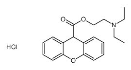 2-(diethylamino)ethyl 9H-xanthene-9-carboxylate,hydrochloride结构式