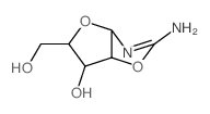 Furo[2,3-d]oxazole-5-methanol,2-amino-3a,5,6,6a-tetrahydro-6-hydroxy-, (3aS,5R,6R,6aR)-结构式