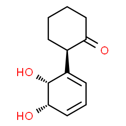 Cyclohexanone, 2-[(5S,6R)-5,6-dihydroxy-1,3-cyclohexadien-1-yl]-, (2R)- (9CI)结构式