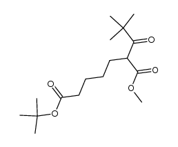 2-tert-butylcarbonylpimelic acid-1-methyl-7-tert-butyldiester结构式