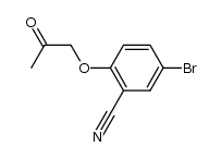 5-bromo-2-(2-oxopropoxy)benzonitrile结构式