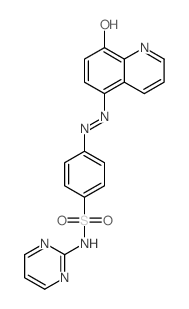 Benzenesulfonamide,4-[2-(8-hydroxy-5-quinolinyl)diazenyl]-N-2-pyrimidinyl-结构式