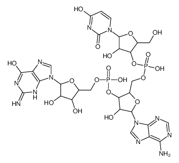 uridylyl-(3'→5')-adenylyl-(3'→5')-guanosine结构式