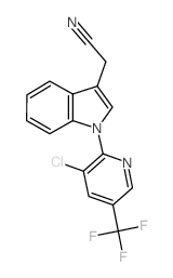 2-(1-[3-CHLORO-5-(TRIFLUOROMETHYL)-2-PYRIDINYL]-1H-INDOL-3-YL)ACETONITRILE结构式