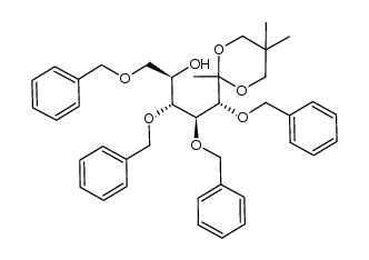 3,4,5,7-tetra-O-benzyl-1-deoxy-D-gluco-2-heptulose 2,2-dimethylpropane-1,3-diyl acetal结构式