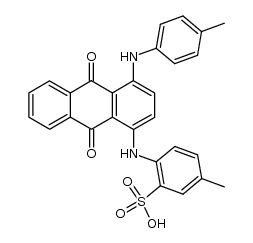 4-(9,10-dioxo-4-p-toluidino-9,10-dihydro-[1]anthrylamino)-toluene-3-sulfonic acid结构式