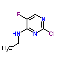 2-Chloro-N-ethyl-5-fluoro-4-pyrimidinamine结构式