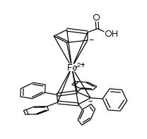1,2,3,4,5-pentaphenylferrocene-1'-carboxylic acid Structure